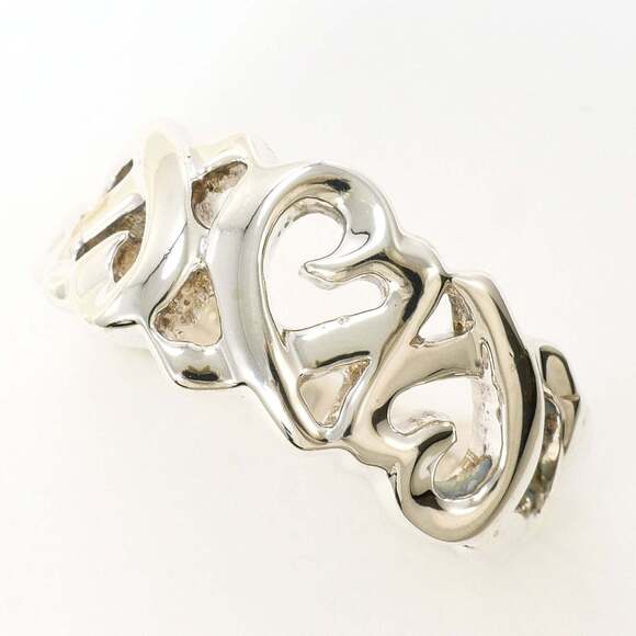 Tiffany & Co. Triple Loving Heart Sterling Silver 925 Ring Total Weight: App...